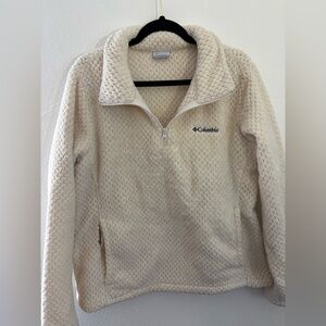 Columbia Cream Sherpa Half-Zip Pullover